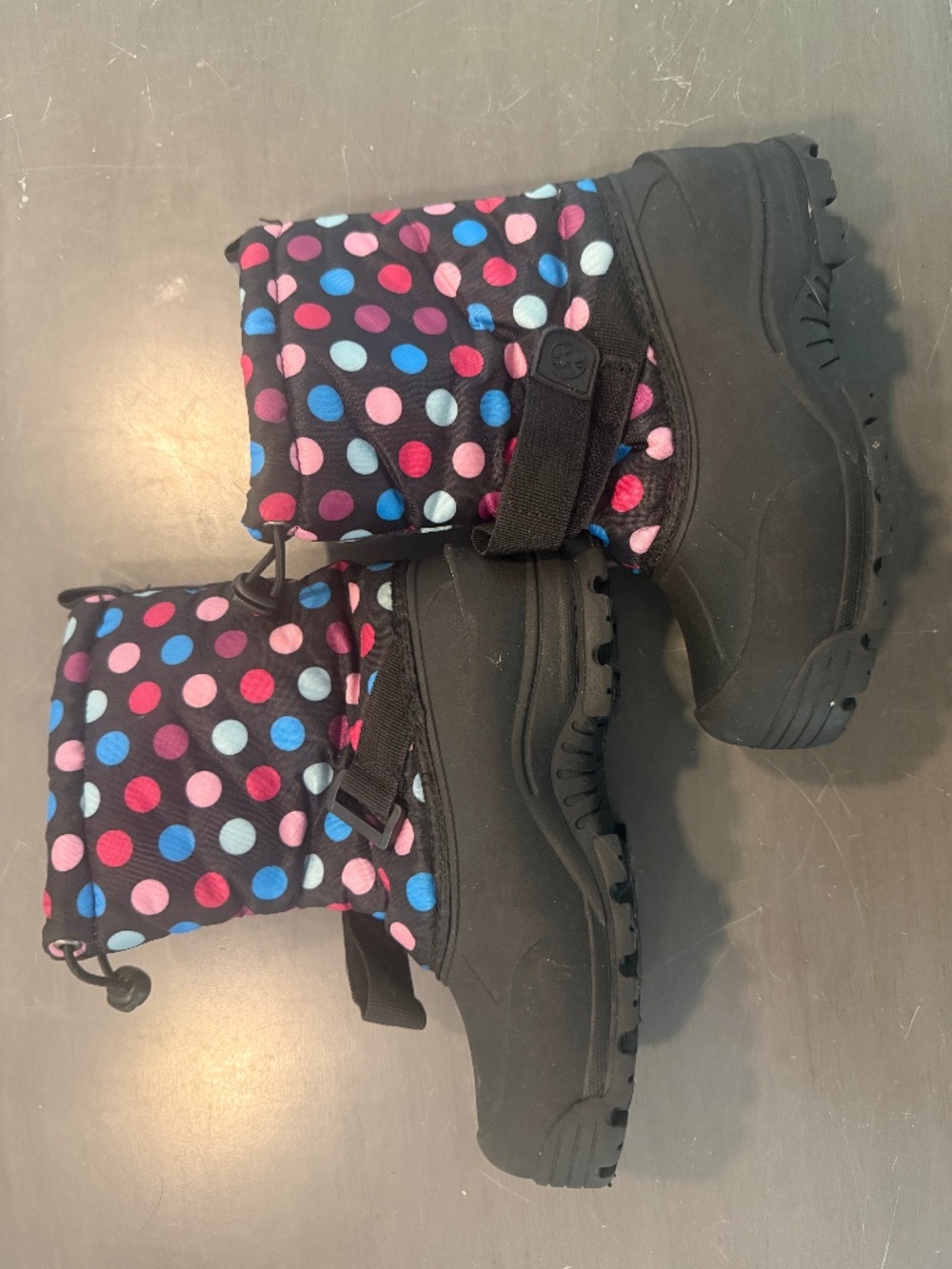 Northside Kids Size 2 Snow Boots 3M Thinsulate Polka Dot Winter